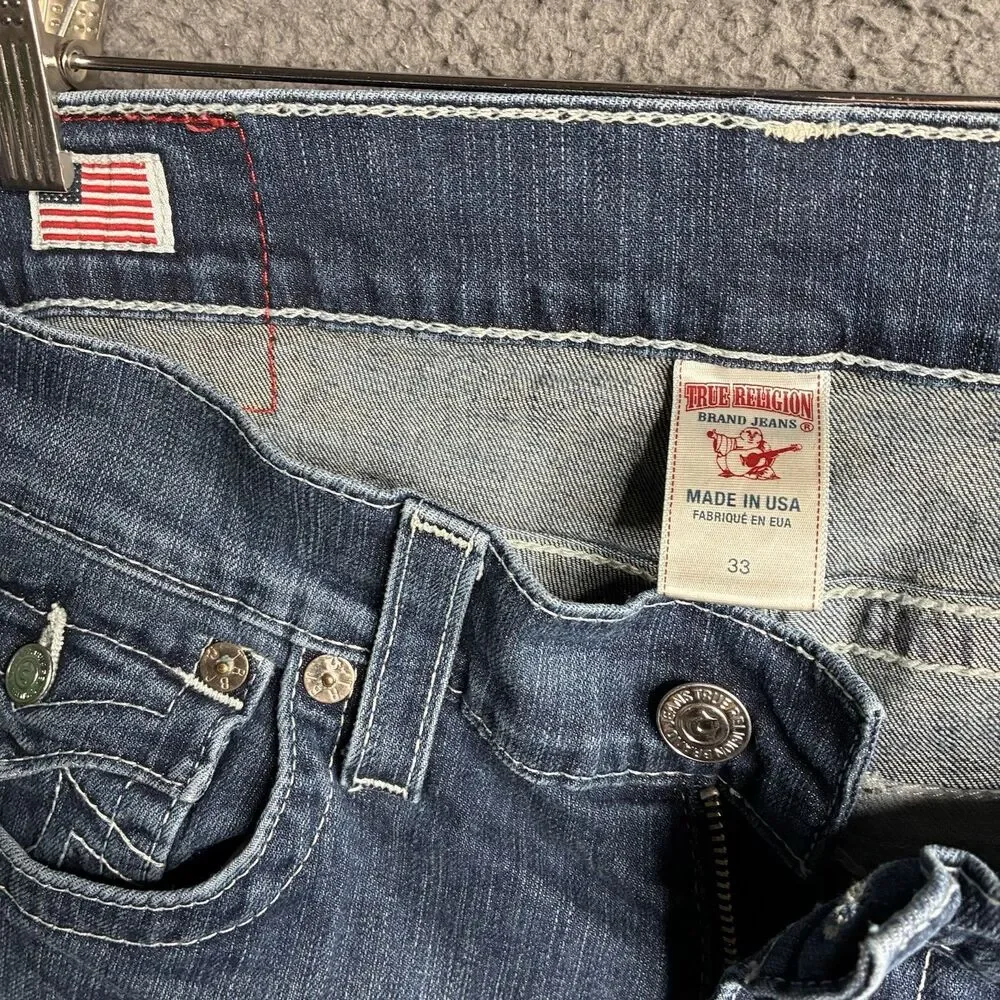 Vintage True Religion Ricky Jeans Men’s 33 (Measured 34x33) Flap Pocket USA